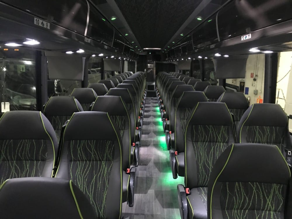 charter bus inside tour